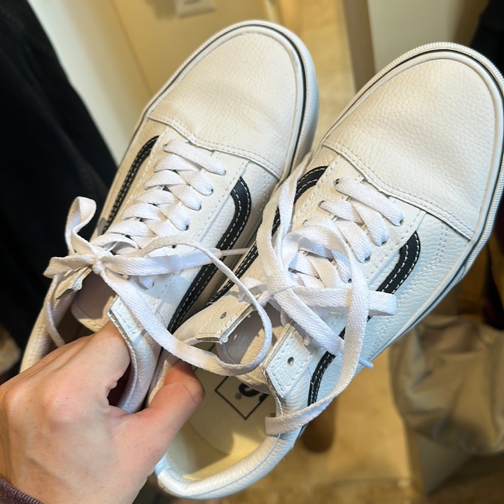 Platform leather vans